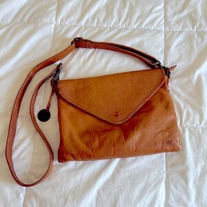 Wanderers Marseille Crossbody Clutch Tan Genuine Leather